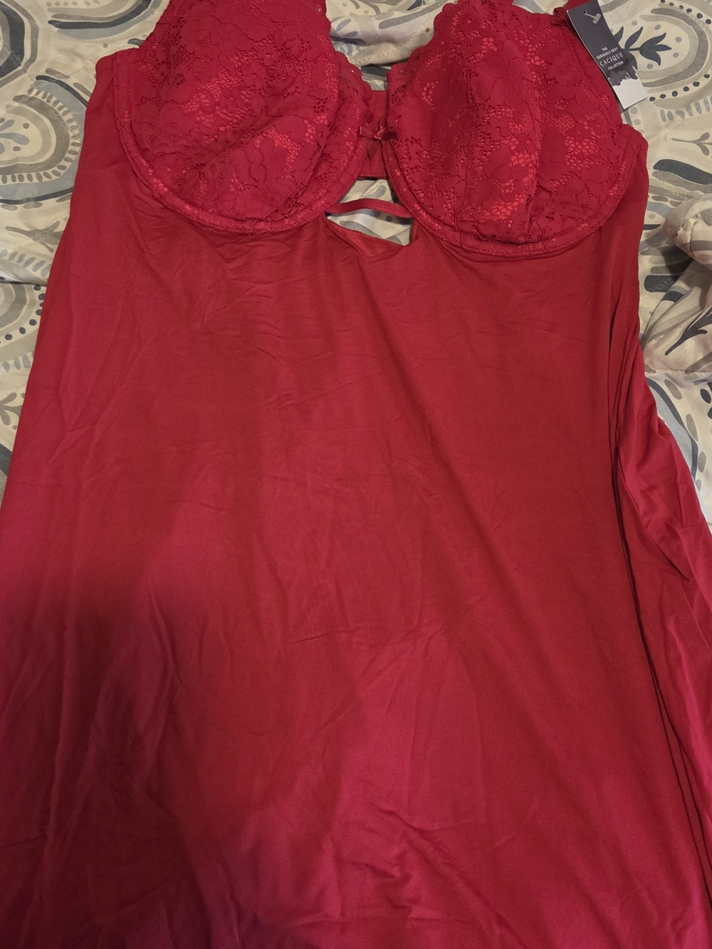 Cacique Red Lace Chemise Nightdress